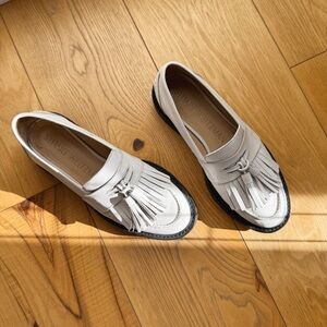 Stuart Weitzman Mila Lift Pearl Tassel Loafers